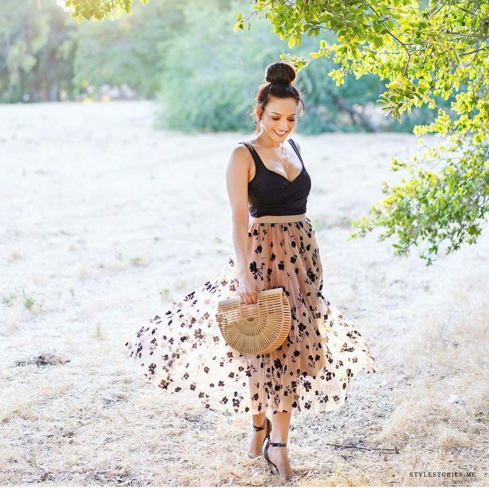 Elegant Chicwish Floral Skirt